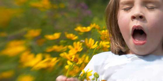 girl sneezing