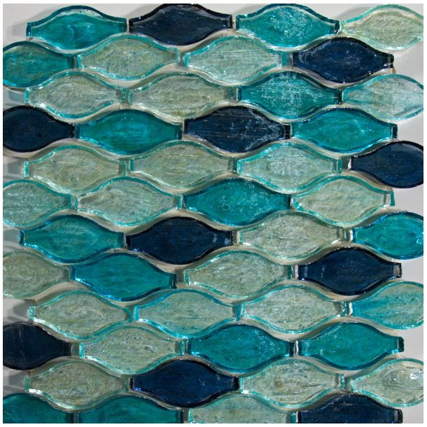 Blue Glass Backsplash for Create a More Sustainable You