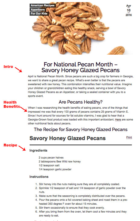 Anatomy of Our Honey Recipes