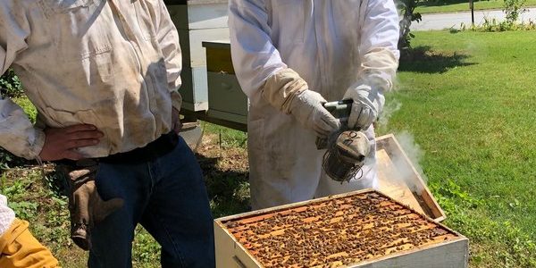 Spring 2019 Beekeeping Class Using Smoker